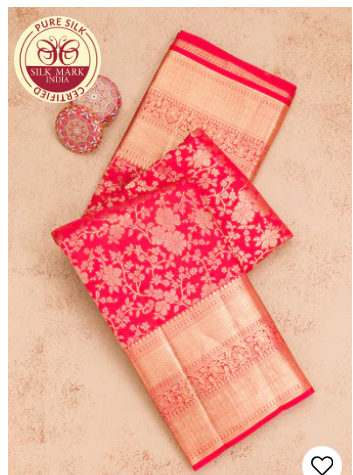 Red Silk Saree - KOSKII