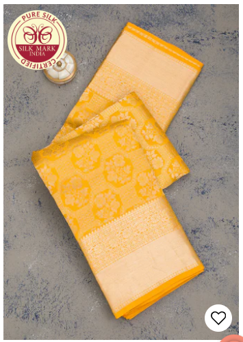 Yellow Bridal Saree - KOSKII