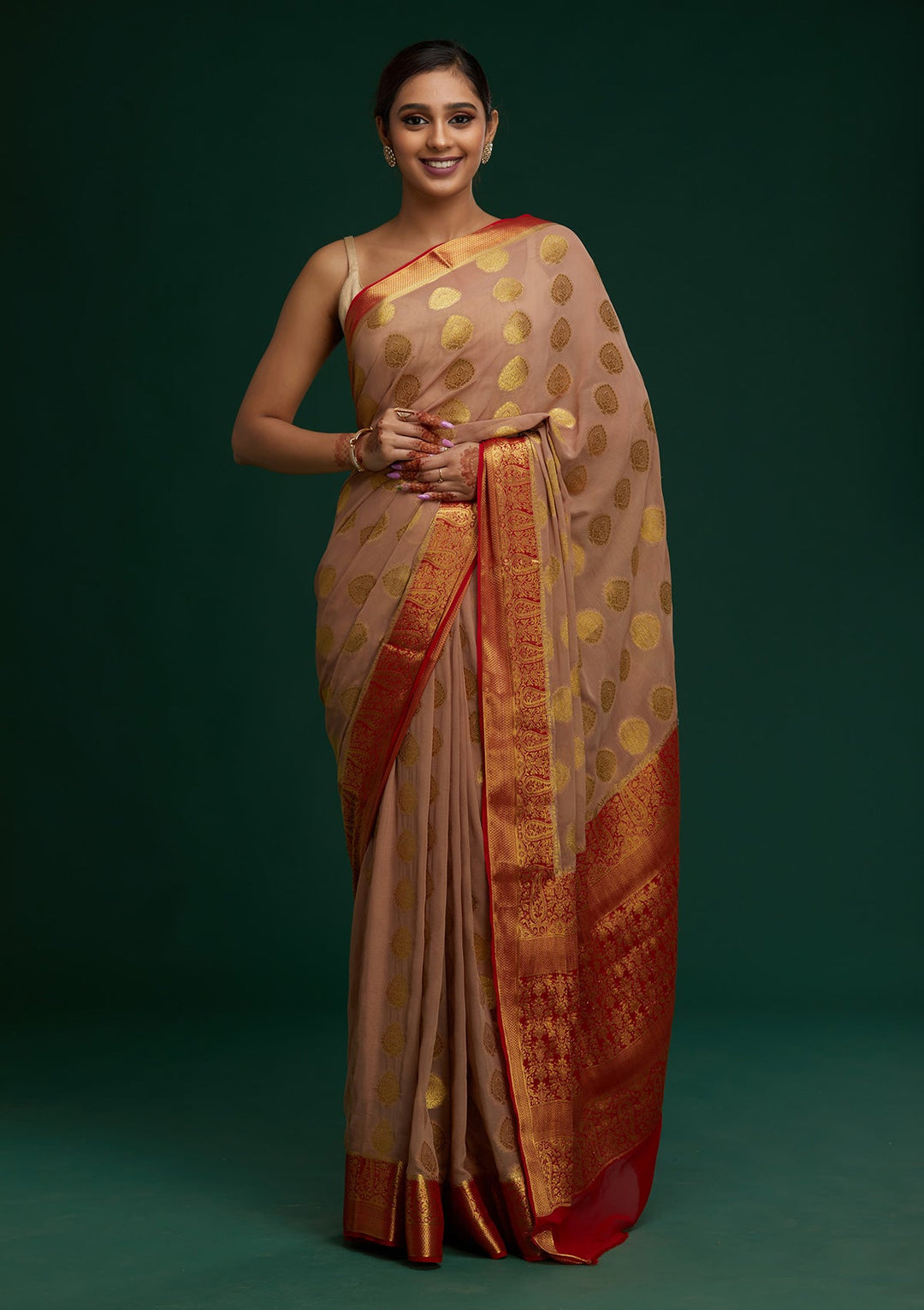 Beige Sarees