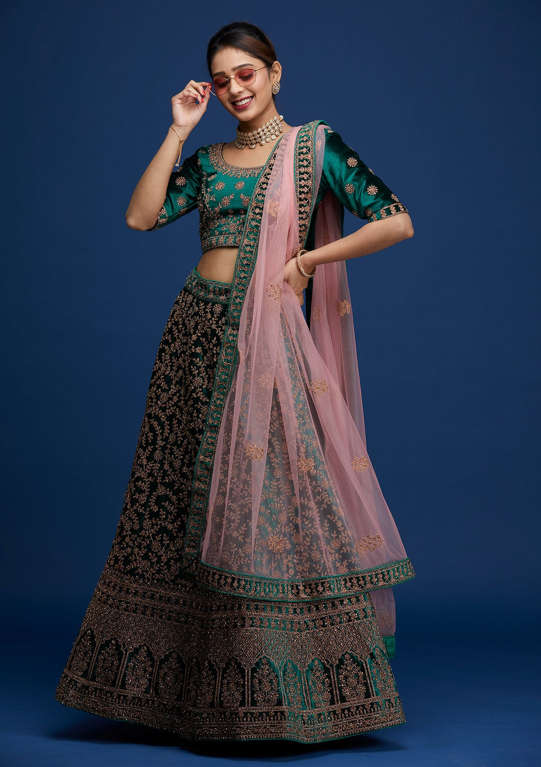Velvet Lehenga