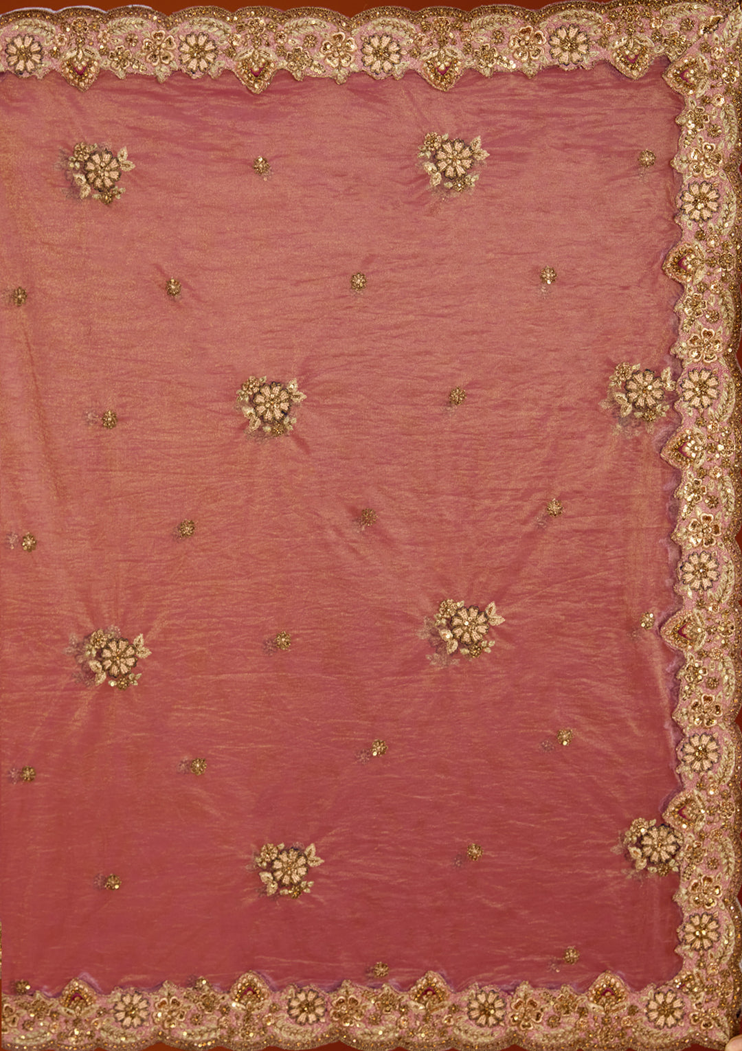 Lavender Zariwork Net Semi-Stitched Lehenga