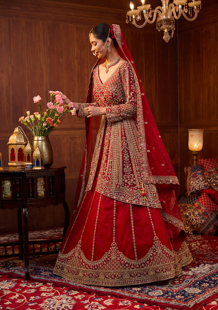 Maroon Cording Net Readymade Lehenga