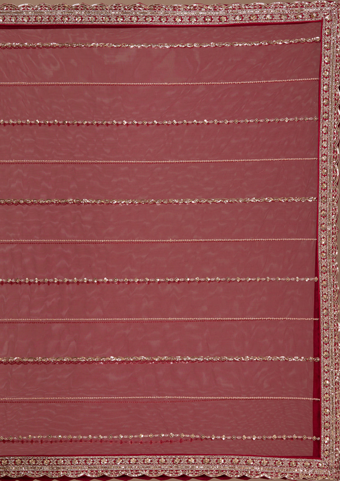 Maroon Sequins Net Readymade Lehenga