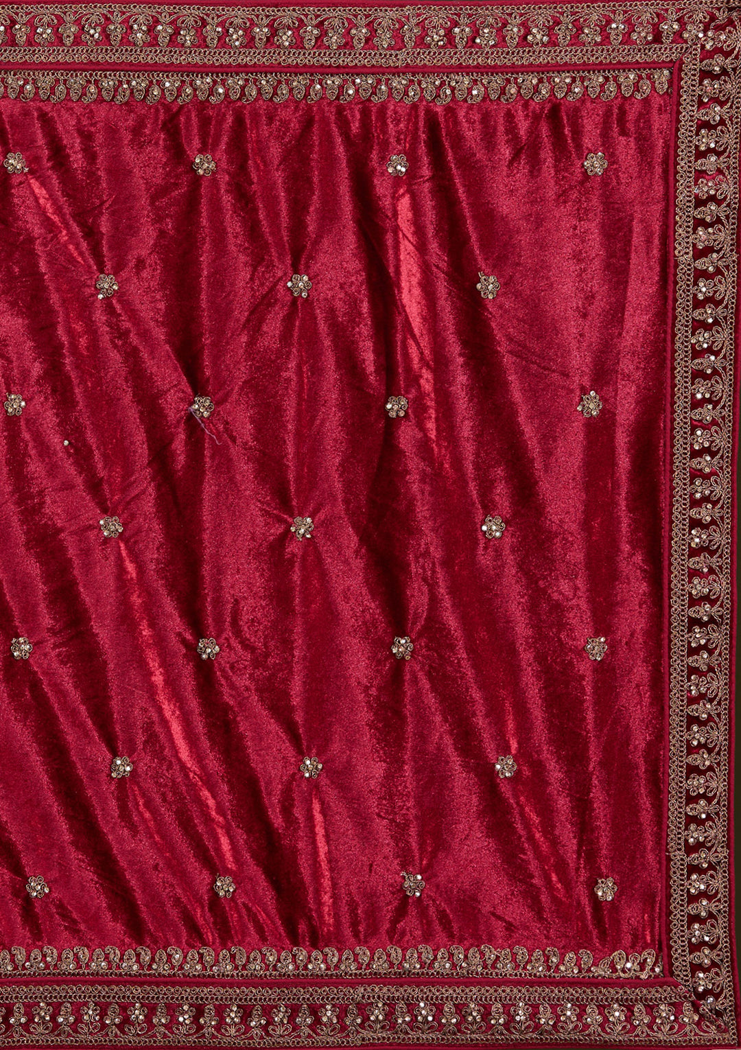 Peacock Blue Cording Velvet Semi-Stitched Lehenga