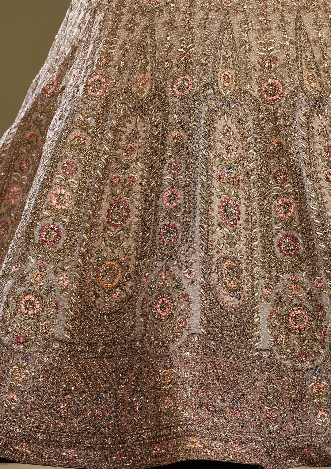 Mehendi Cording Net Readymade Lehenga