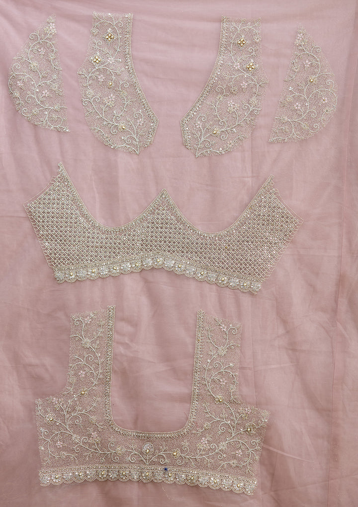 Light Lavender Cording Net Readymade Lehenga