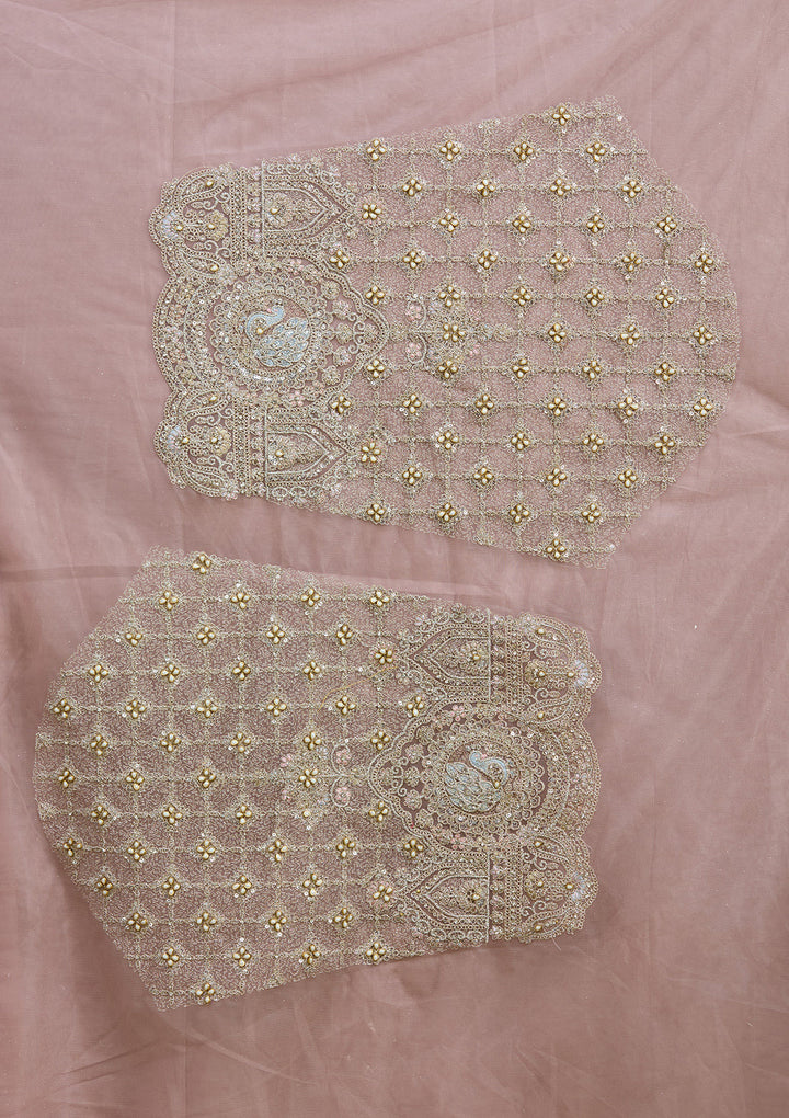 Light Lavender Cording Net Readymade Lehenga