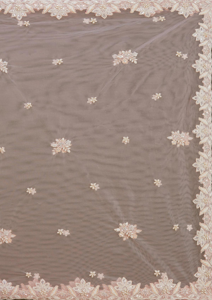 Pink Sequins Net Readymade Lehenga