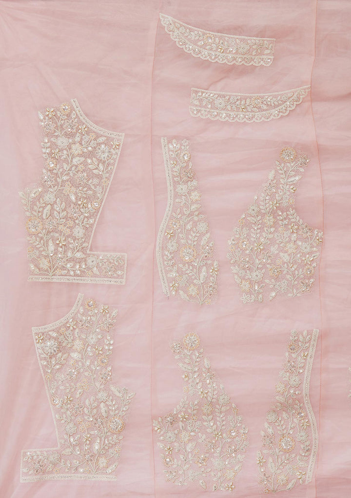 Pink Sequins Net Readymade Lehenga