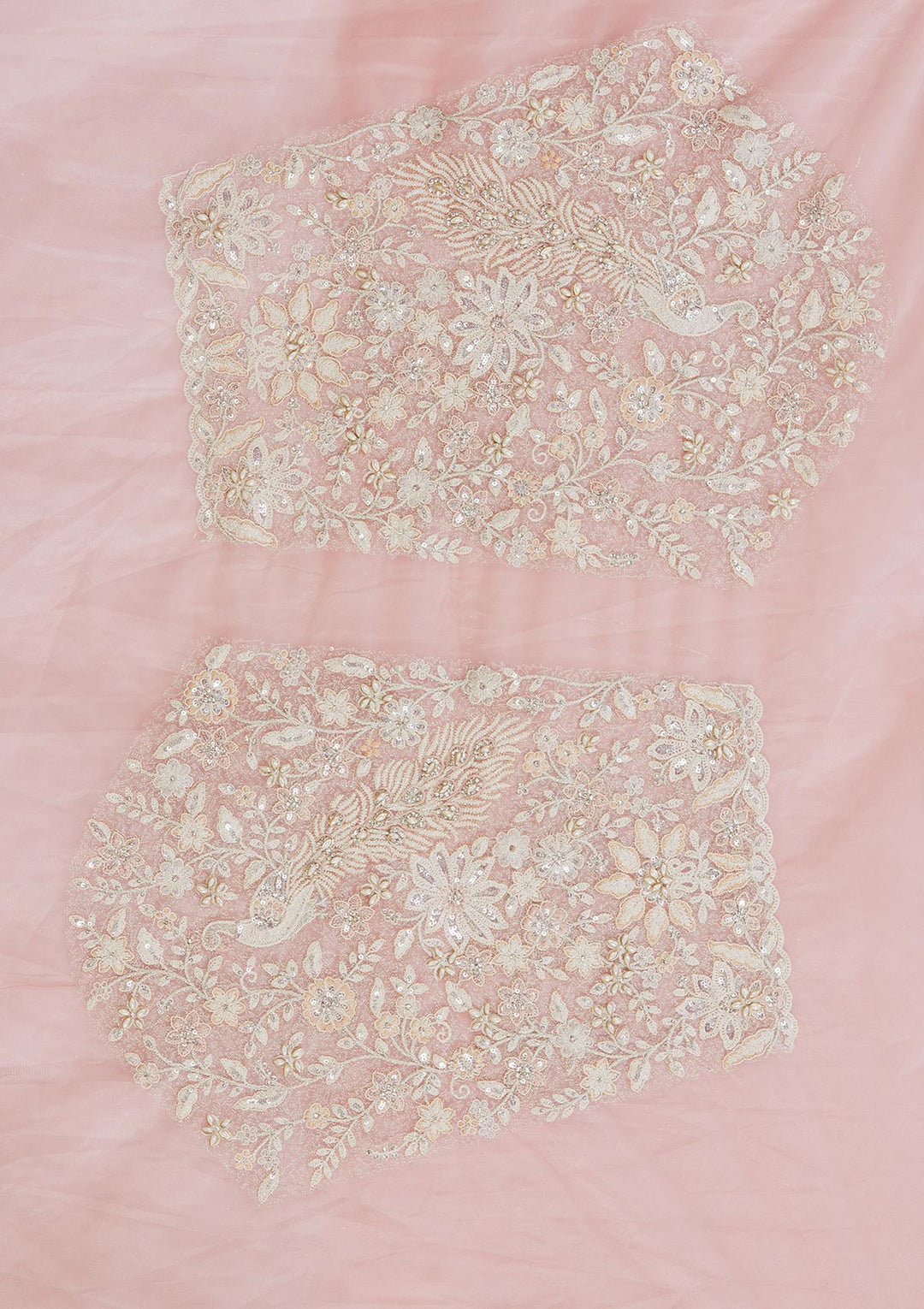 Pink Sequins Net Readymade Lehenga