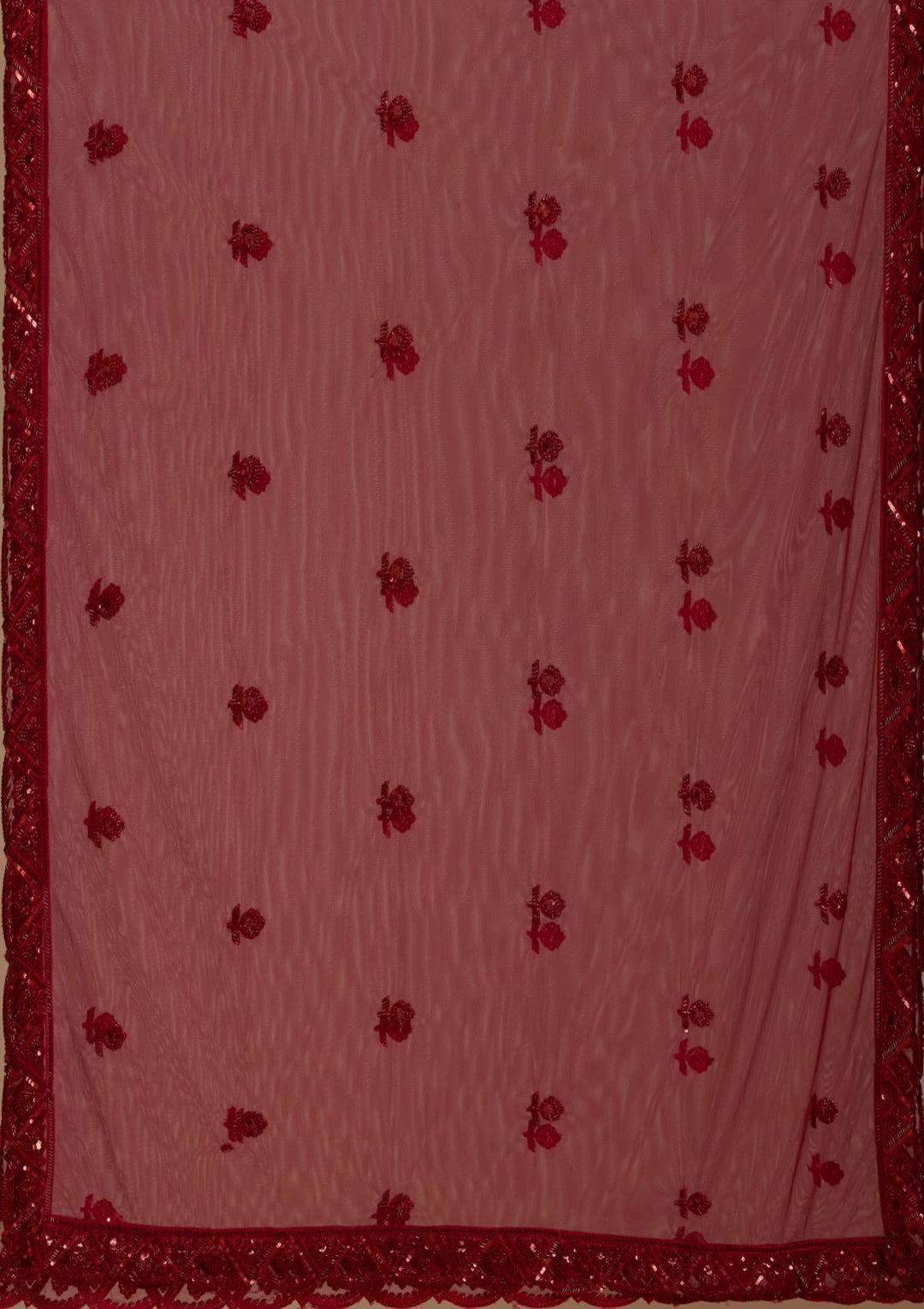 Maroon Cutdana Net Readymade Lehenga