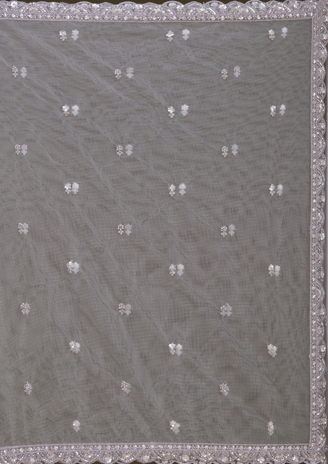 Light Lavender Sequins Net Readymade Lehenga