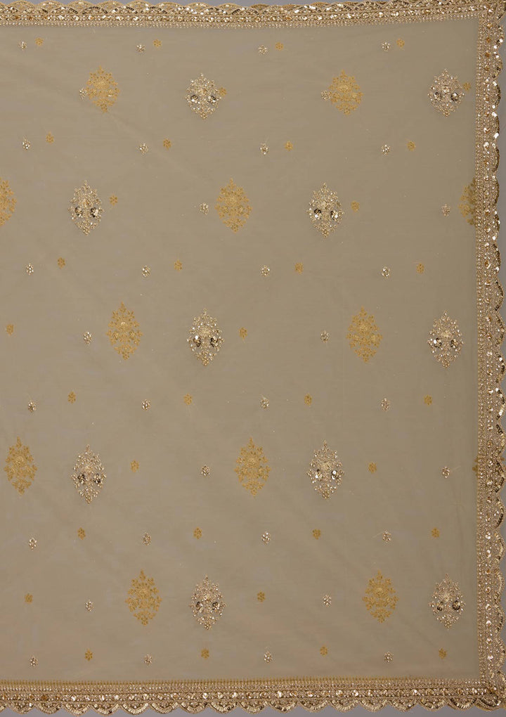 Mehendi Cording Banarasi Readymade Lehenga