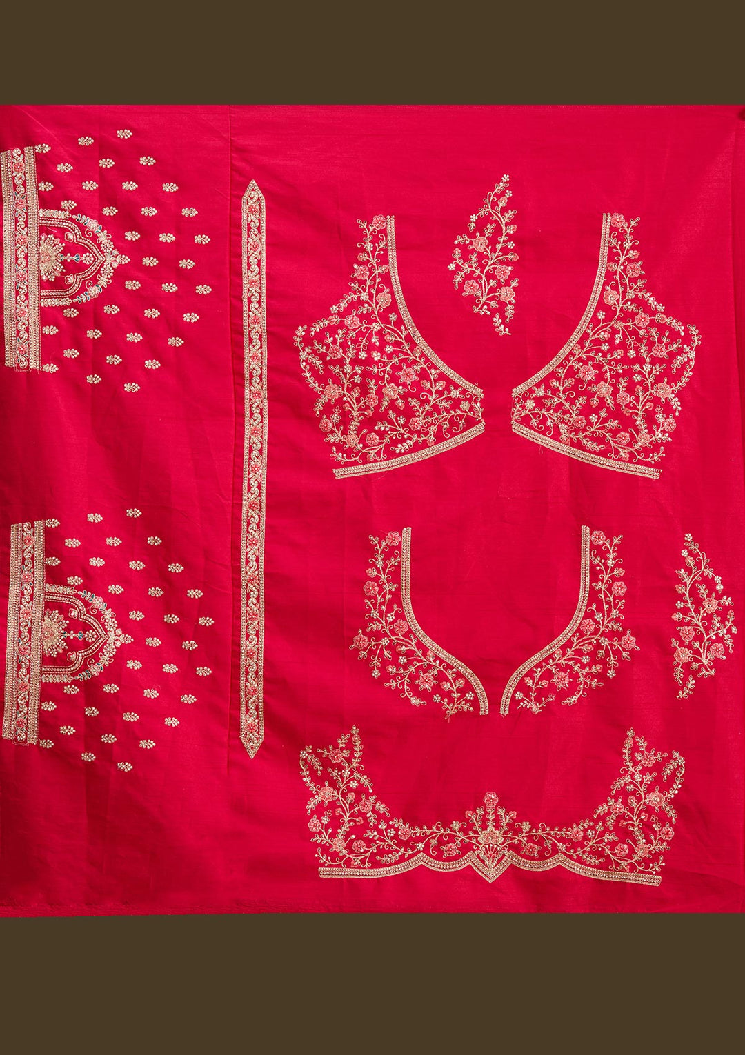 Rani Pink Cording Raw Silk Readymade Lehenga