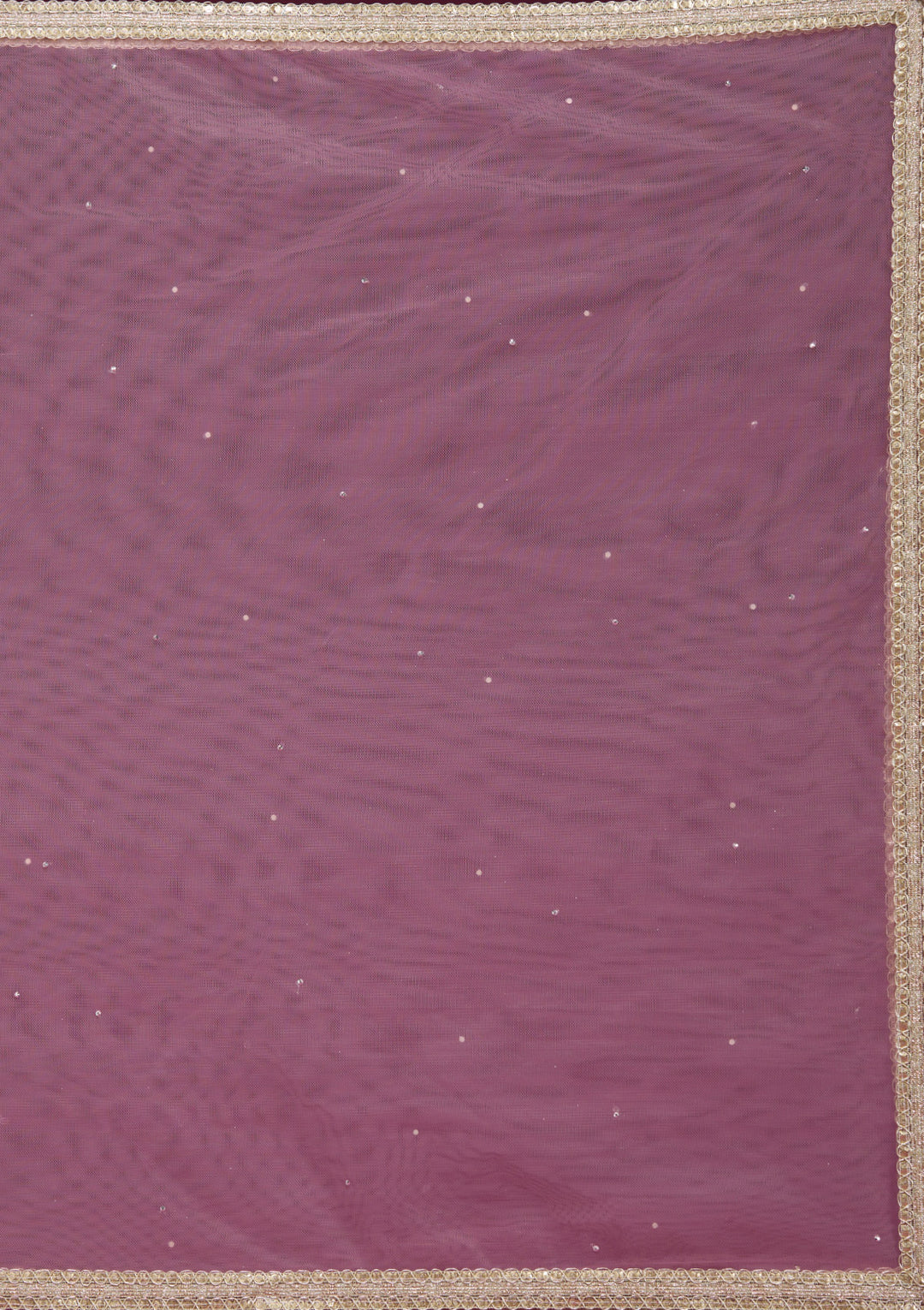 Pink Mirrorwork Soft Raw Silk Readymade Lehenga