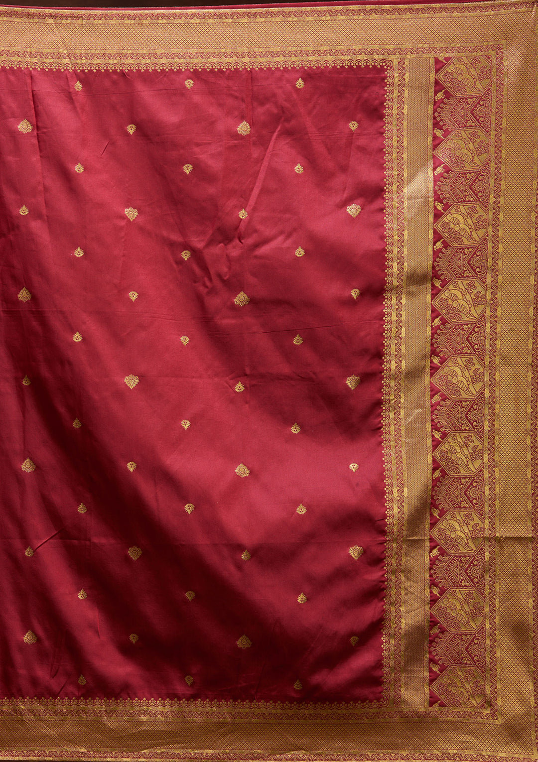 Beige  Banarasi Semi-stitched Lehenga