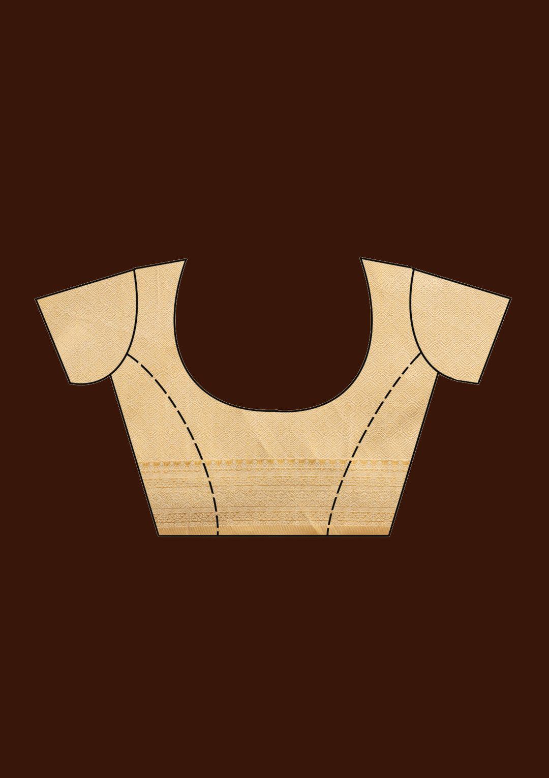 Off White Banarasi Semi-Stiched Lehenga