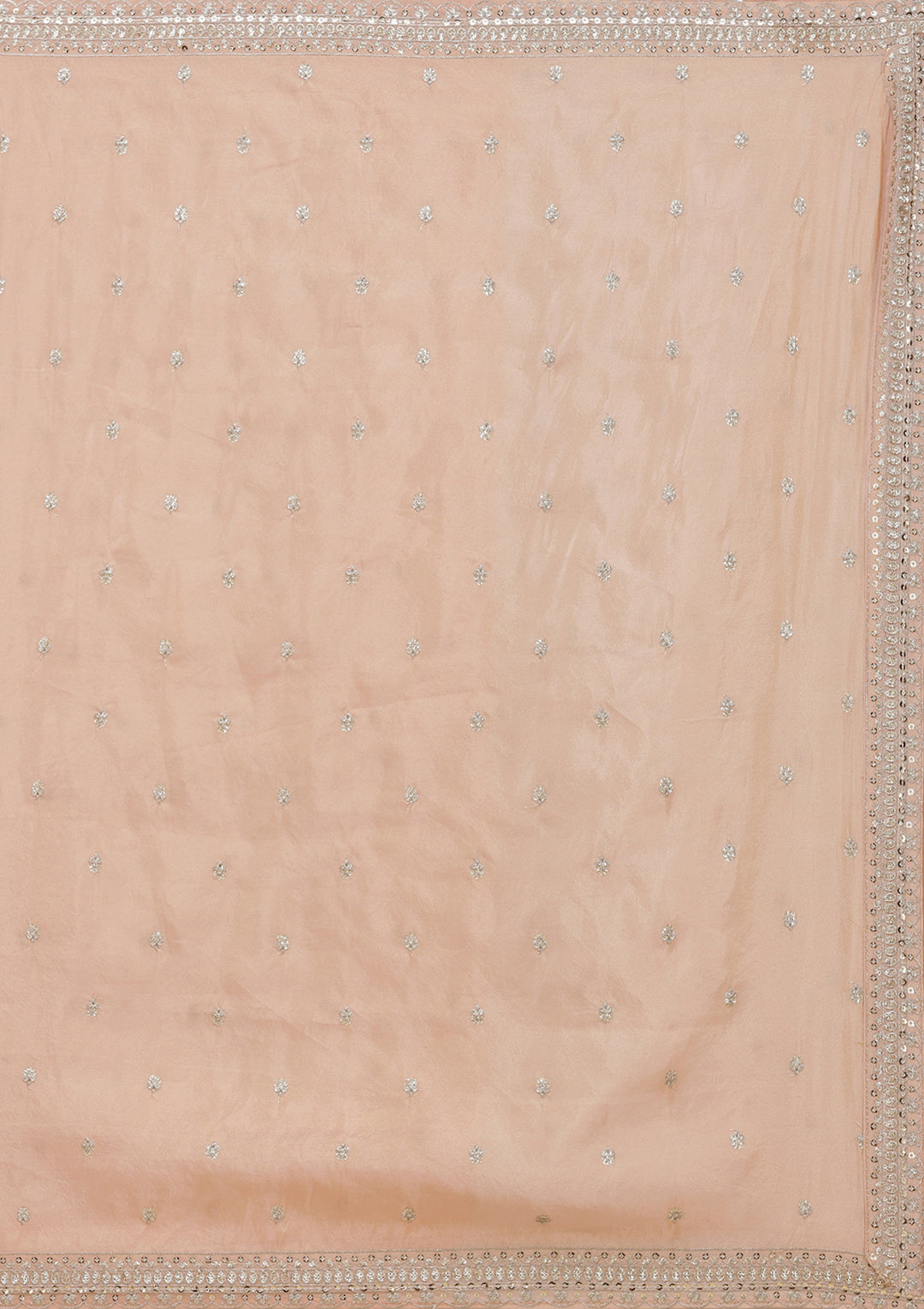 Peach Sequins Shimmer Readymade Lehenga