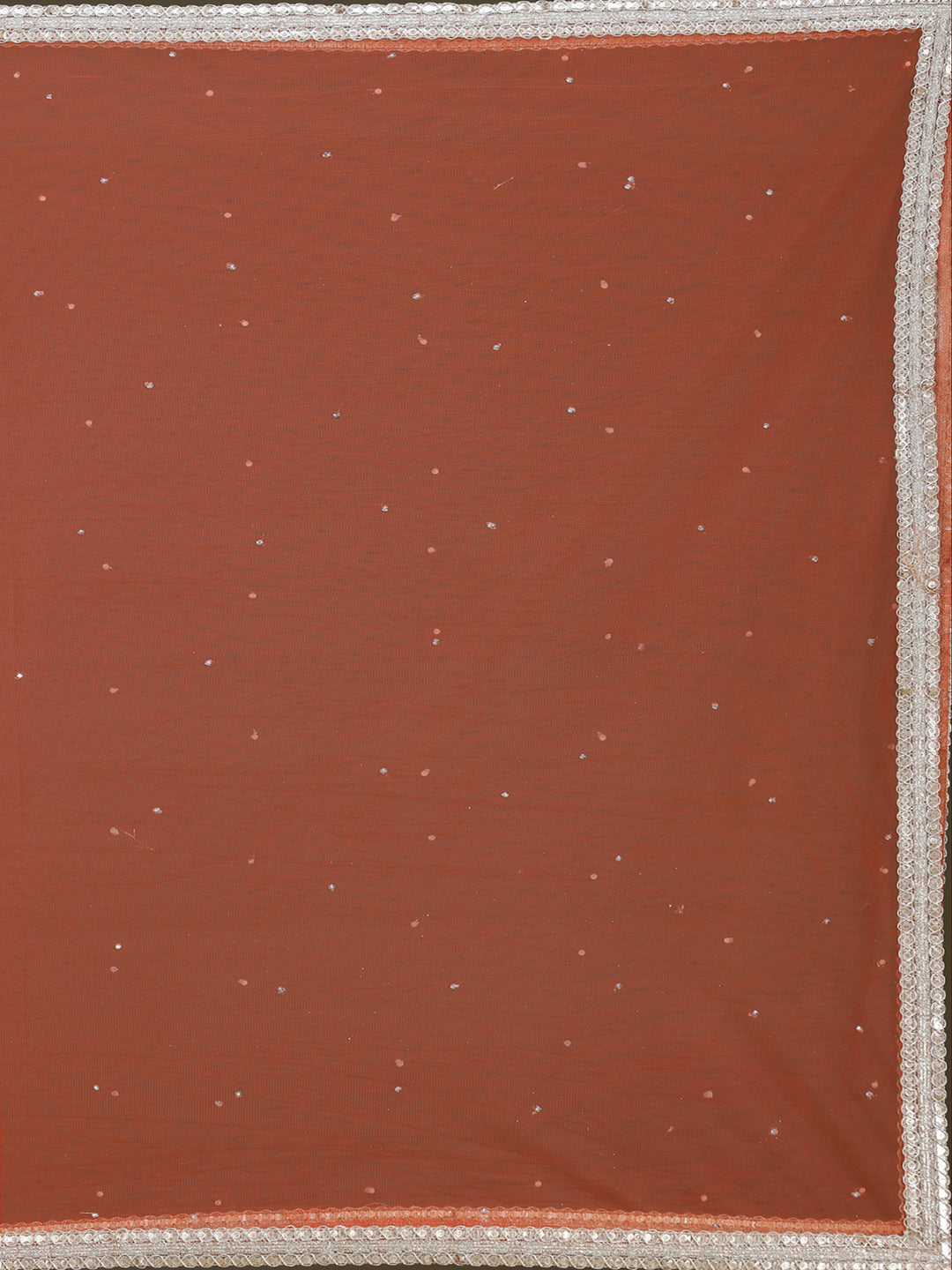 Rust Sequins Georgette Readymade Lehenga