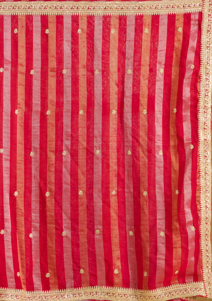 Gold Zariwork (Gold) Soft Raw Silk Readymade Lehenga