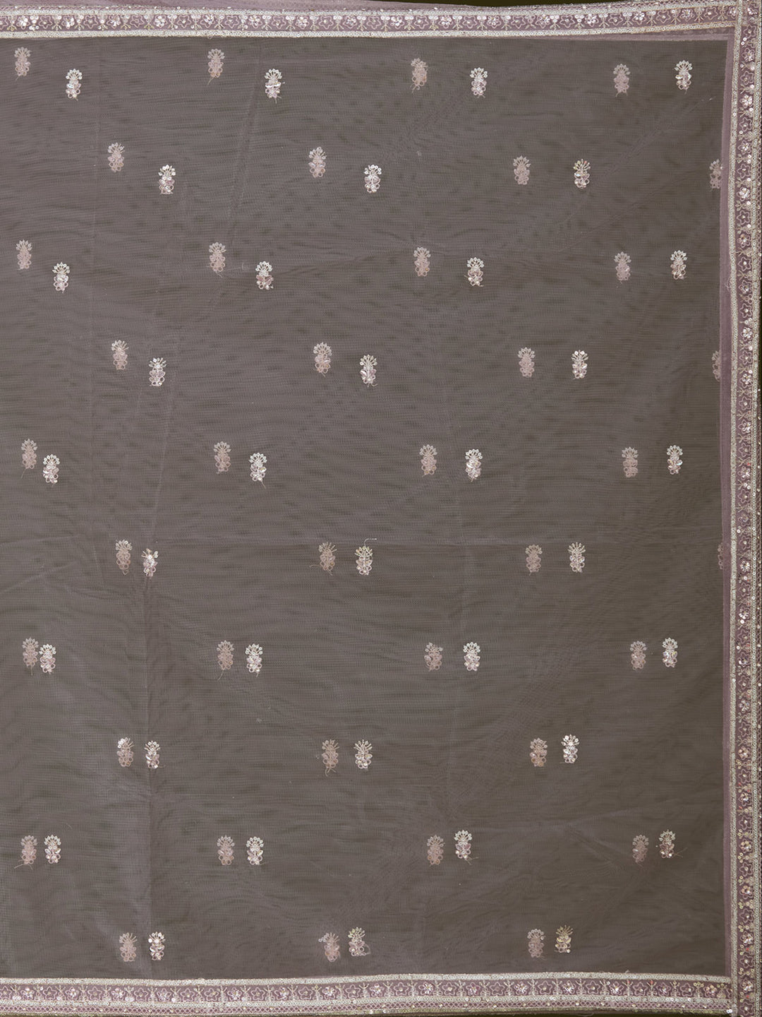 Lavender Sequins Net Readymade Lehenga