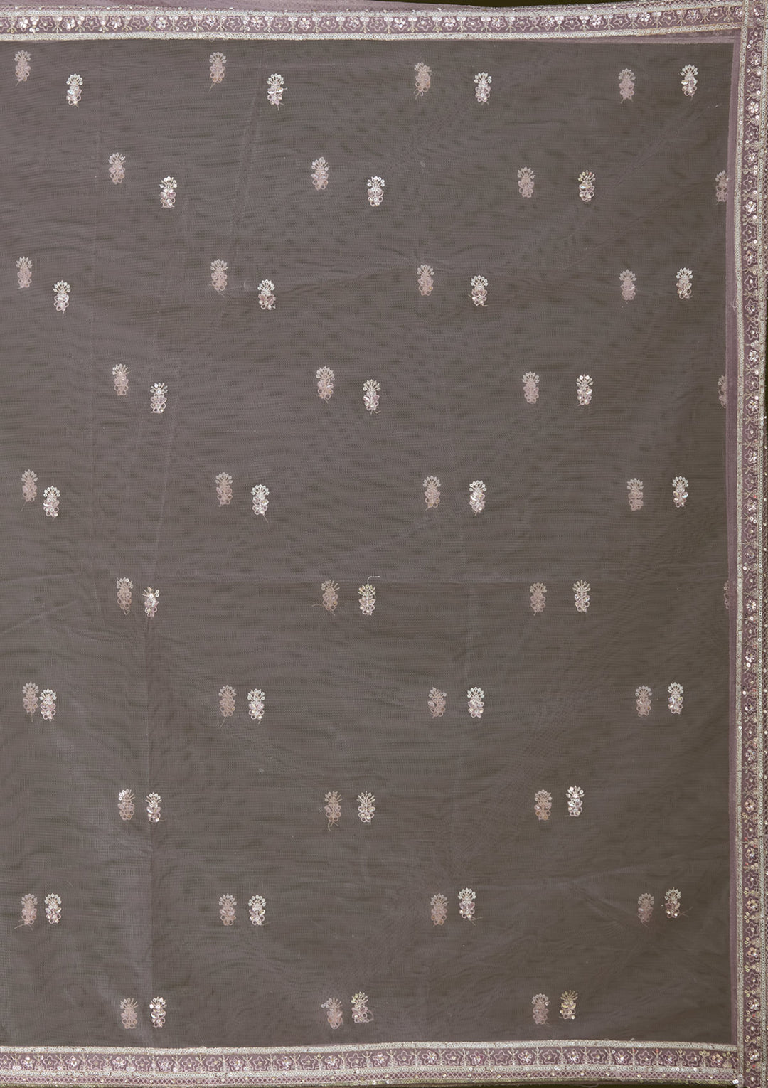 Lavender Sequins Net Readymade Lehenga