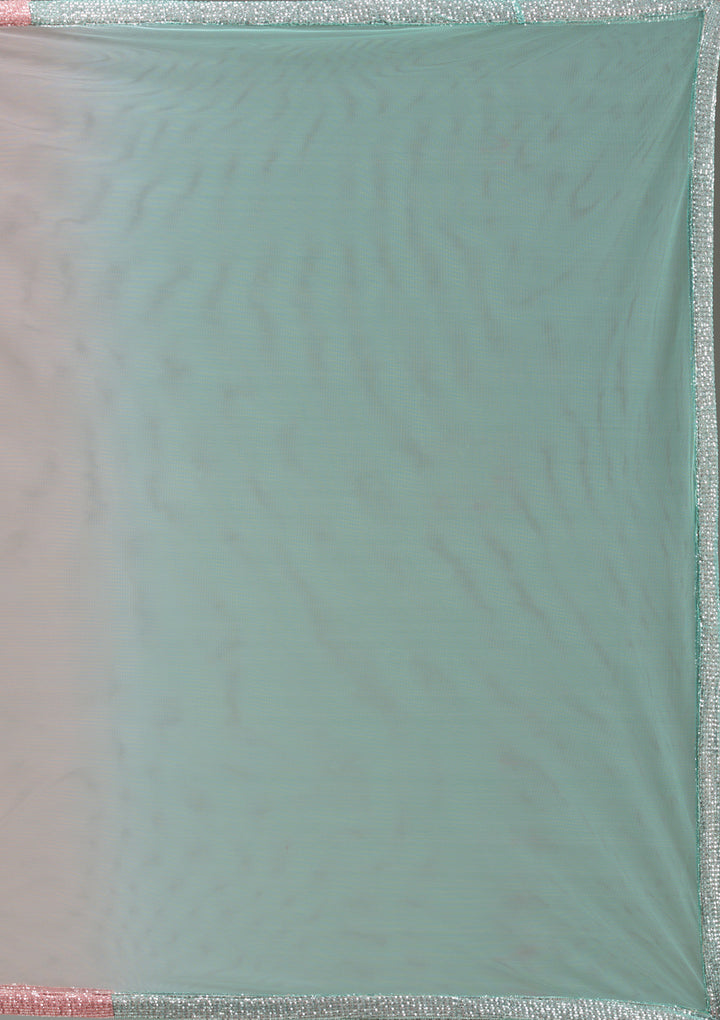 Sea Green Cutdana Imported Fabric Readymade Lehenga