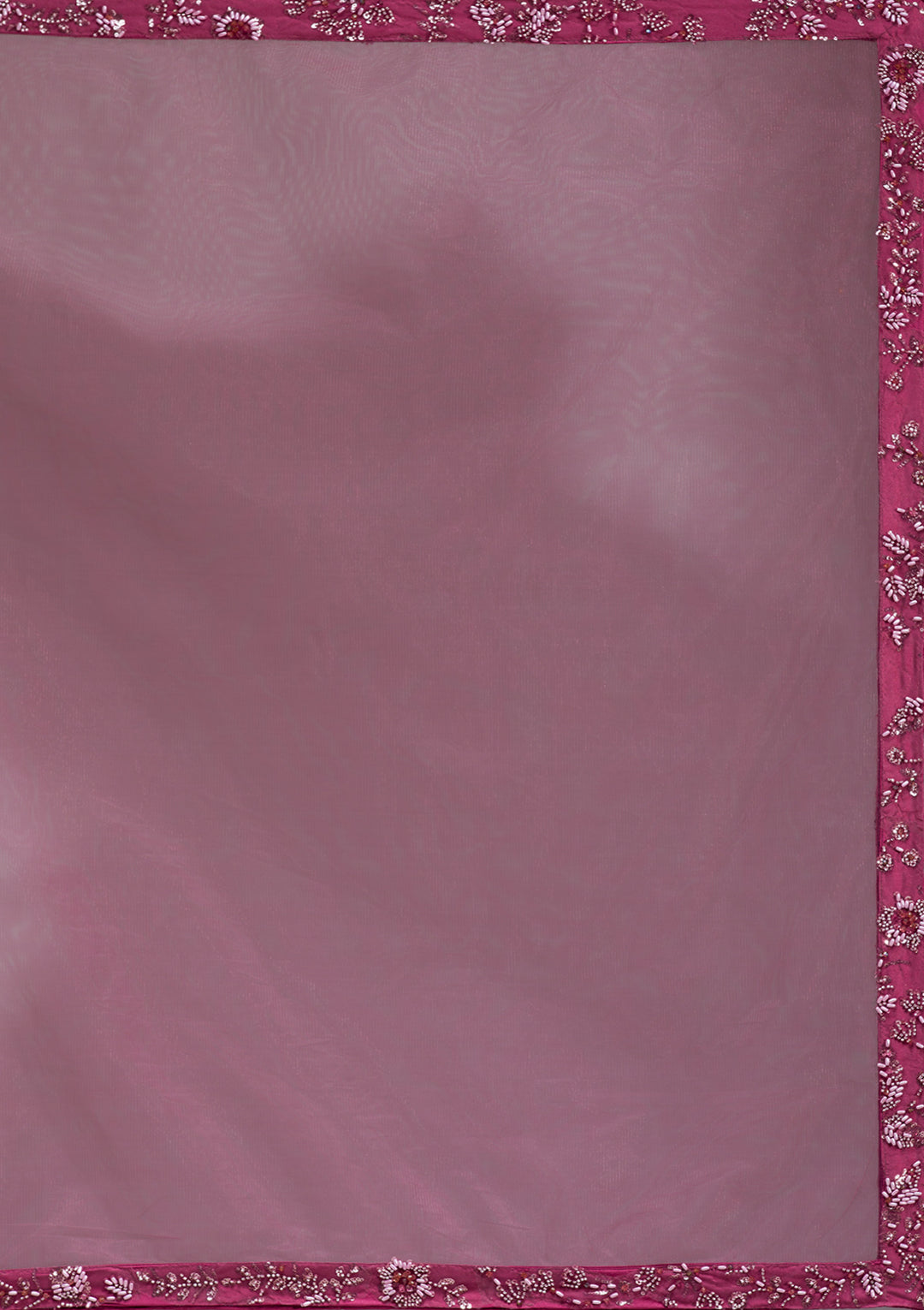 Mauve Pearlwork Net Readymade Lehenga
