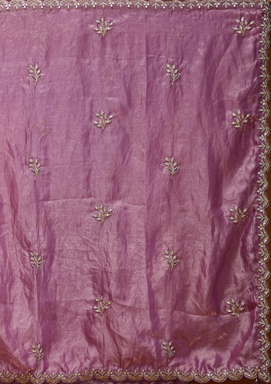 Cream Cording Semi Crepe Readymade Lehenga