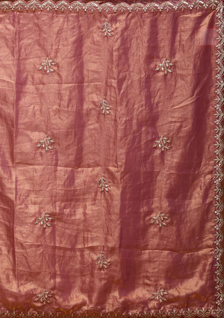 Cream Cording Semi Crepe Readymade Lehenga