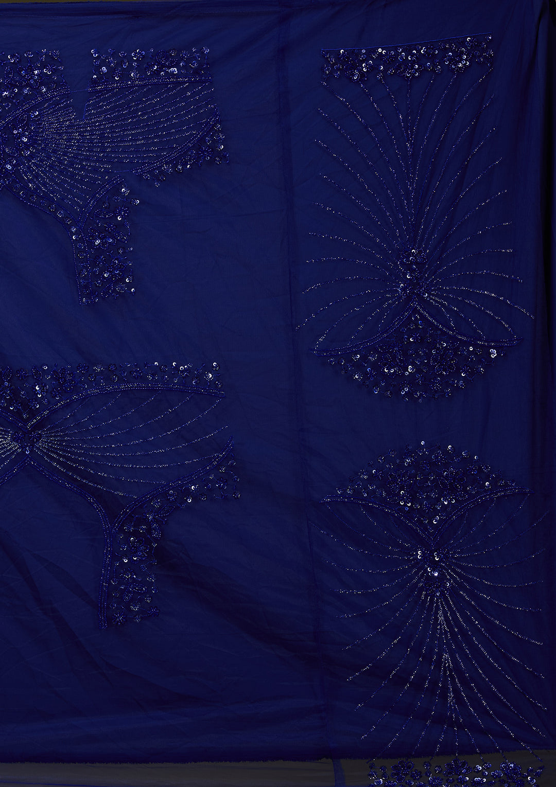 Royal Blue Sequins Net Readymade Lehenga