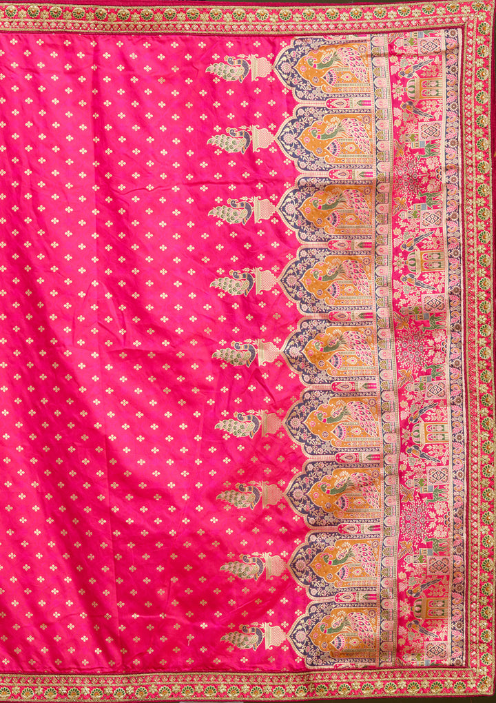 Mustard Stonework Banarasi Readymade Lehenga