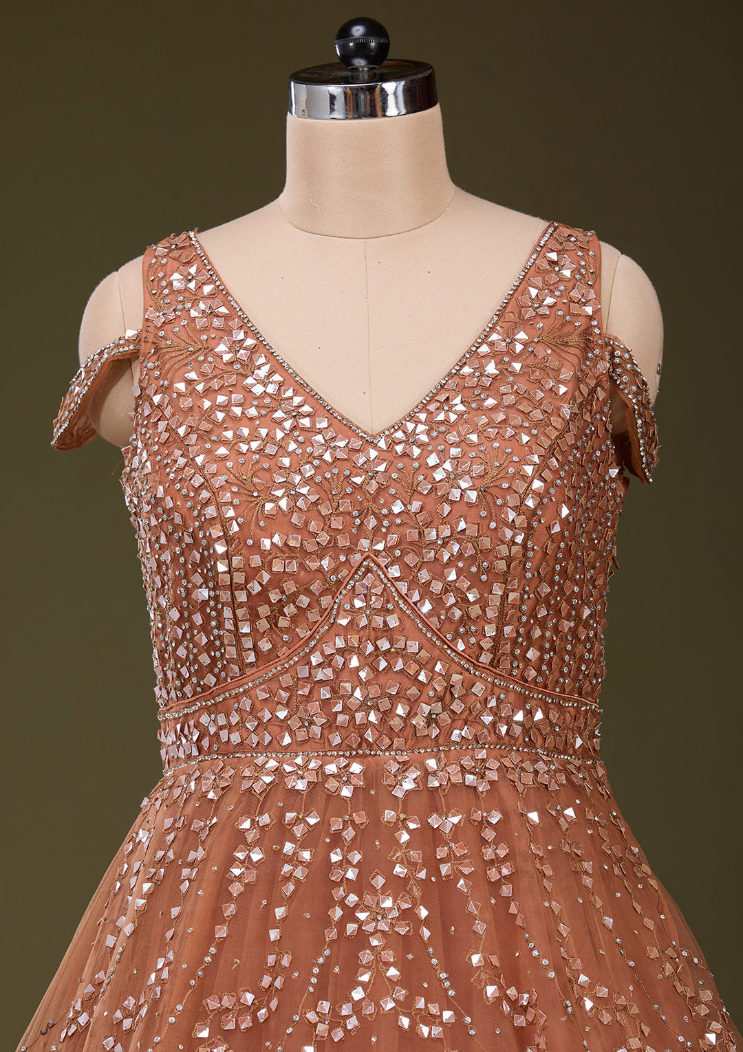 Rust Stonework Net Gown