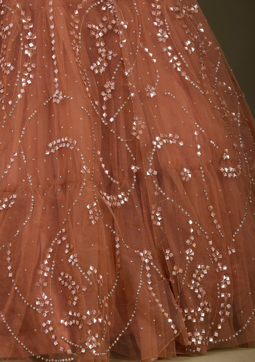 Rust Stonework Net Gown