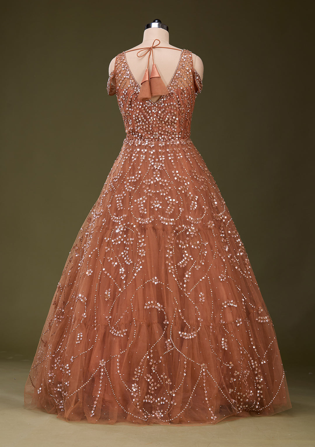 Rust Stonework Net Gown