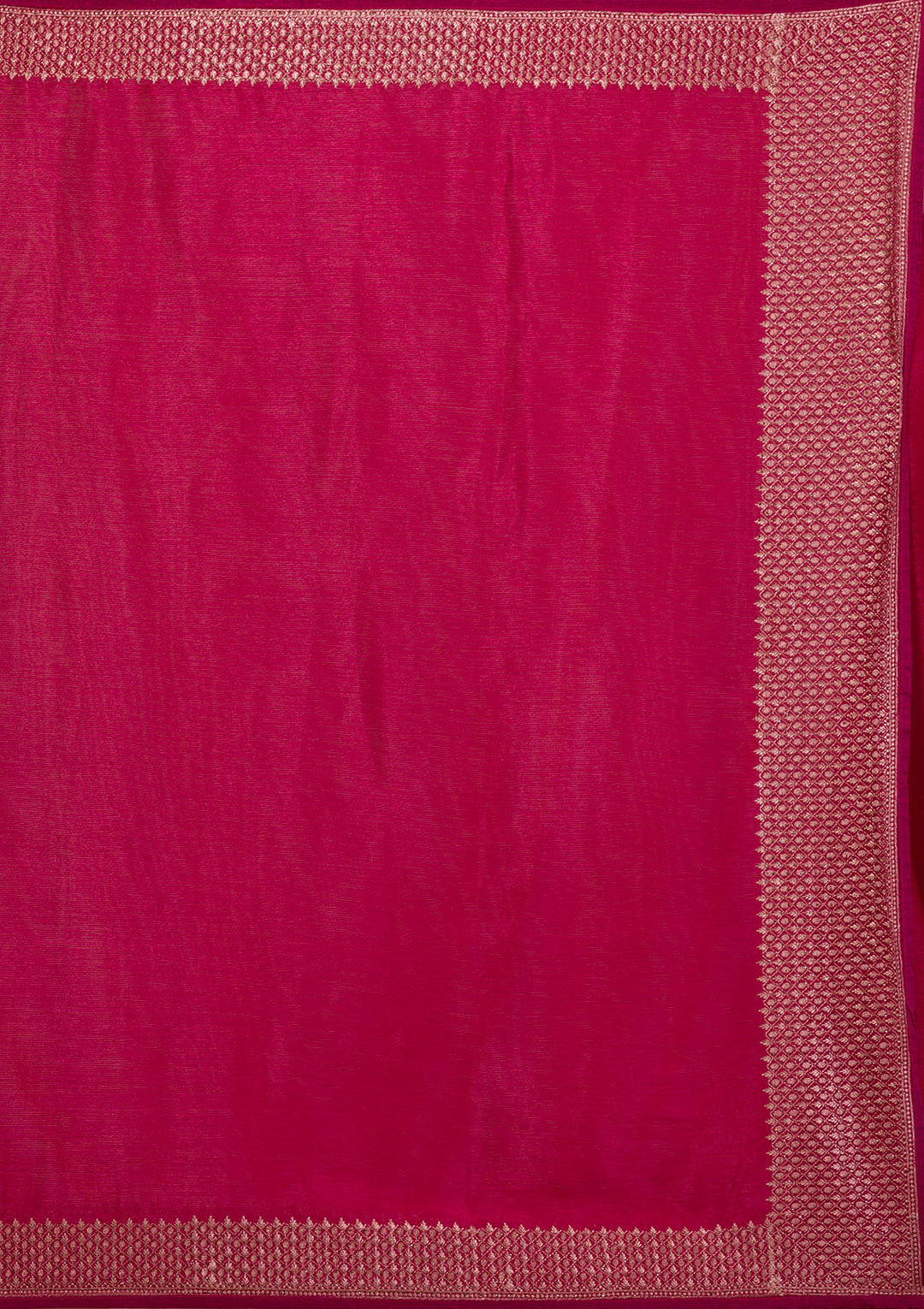 Rani Pink Zardosi Semi Crepe Saree