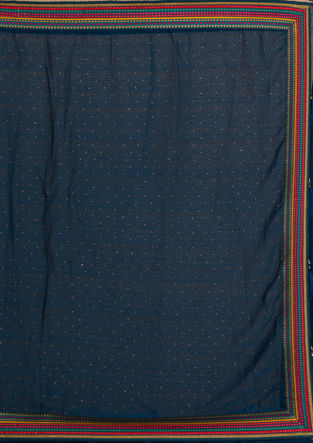 Navy Blue Threadwork Georgette Saree