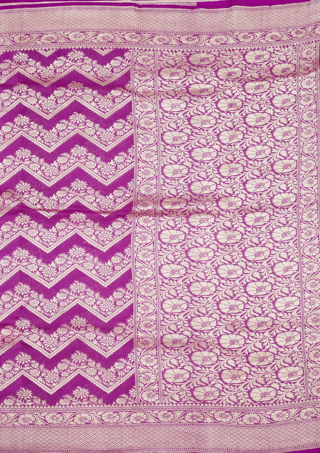 Purple Zariwork Pure Silk Saree