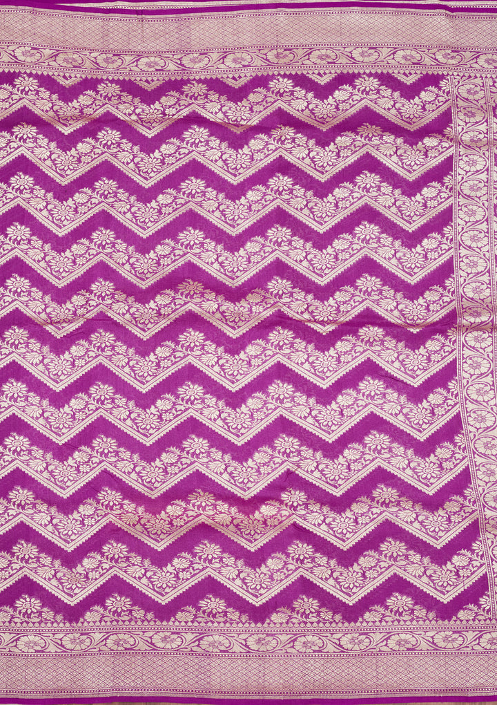Purple Zariwork Pure Silk Saree