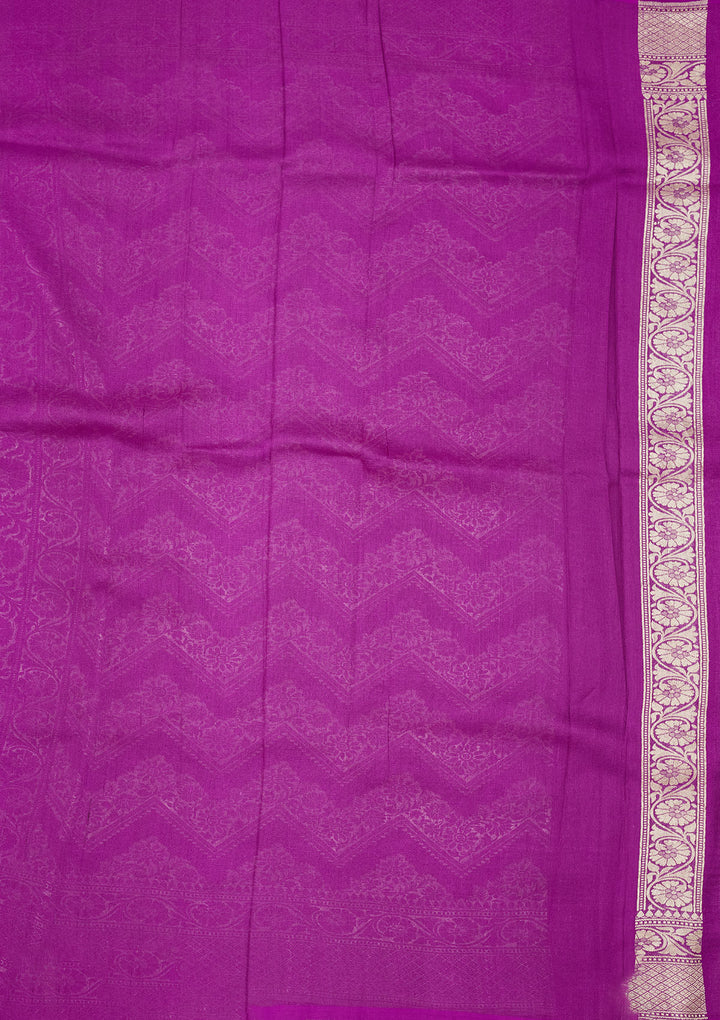 Purple Zariwork Pure Silk Saree