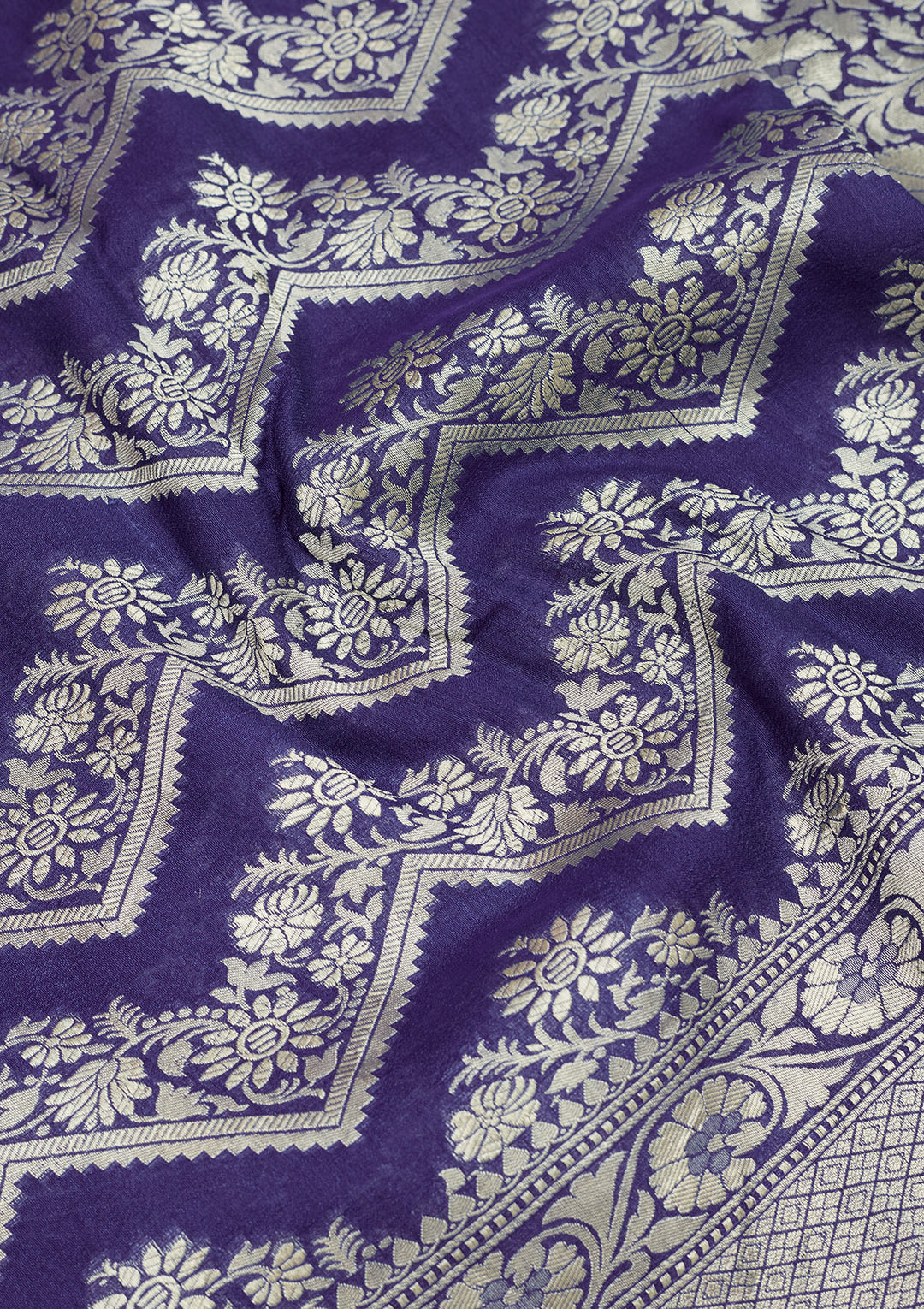 Royal Blue Zariwork Pure Silk Saree