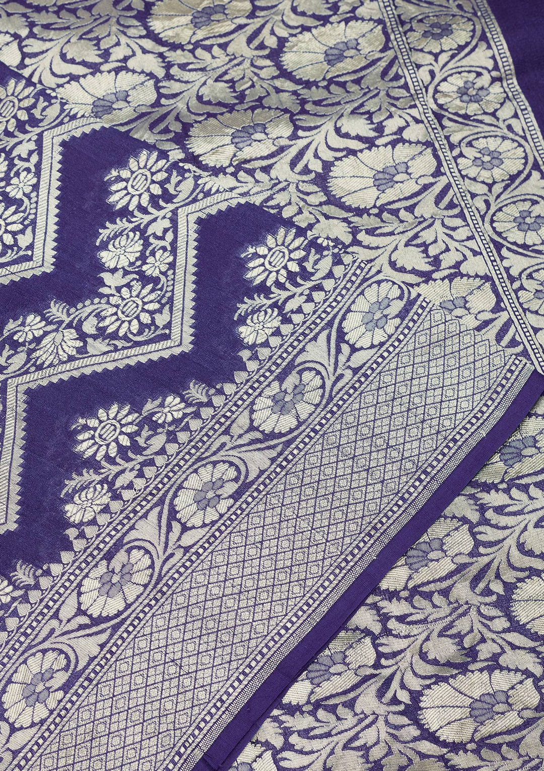 Royal Blue Zariwork Pure Silk Saree