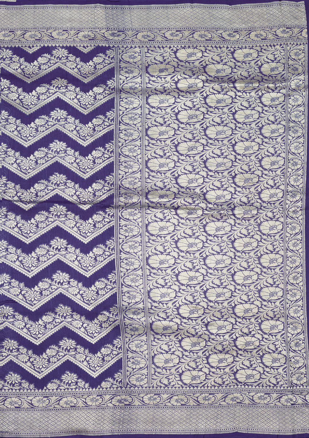 Royal Blue Zariwork Pure Silk Saree