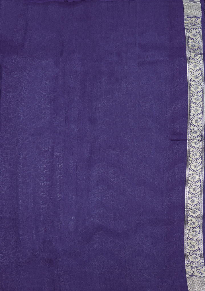 Royal Blue Zariwork Pure Silk Saree