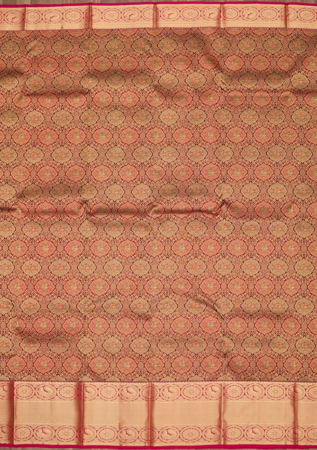 Maroon Zariwork Pure Silk Saree