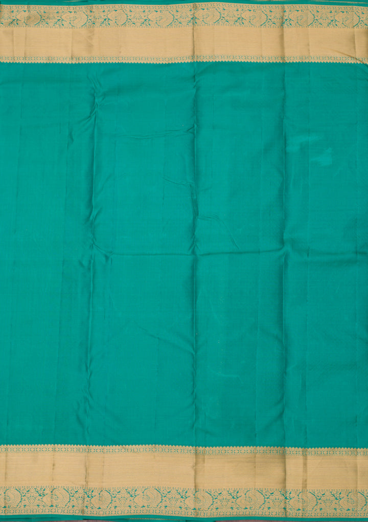 Sea Green Zariwork Pure Silk Saree