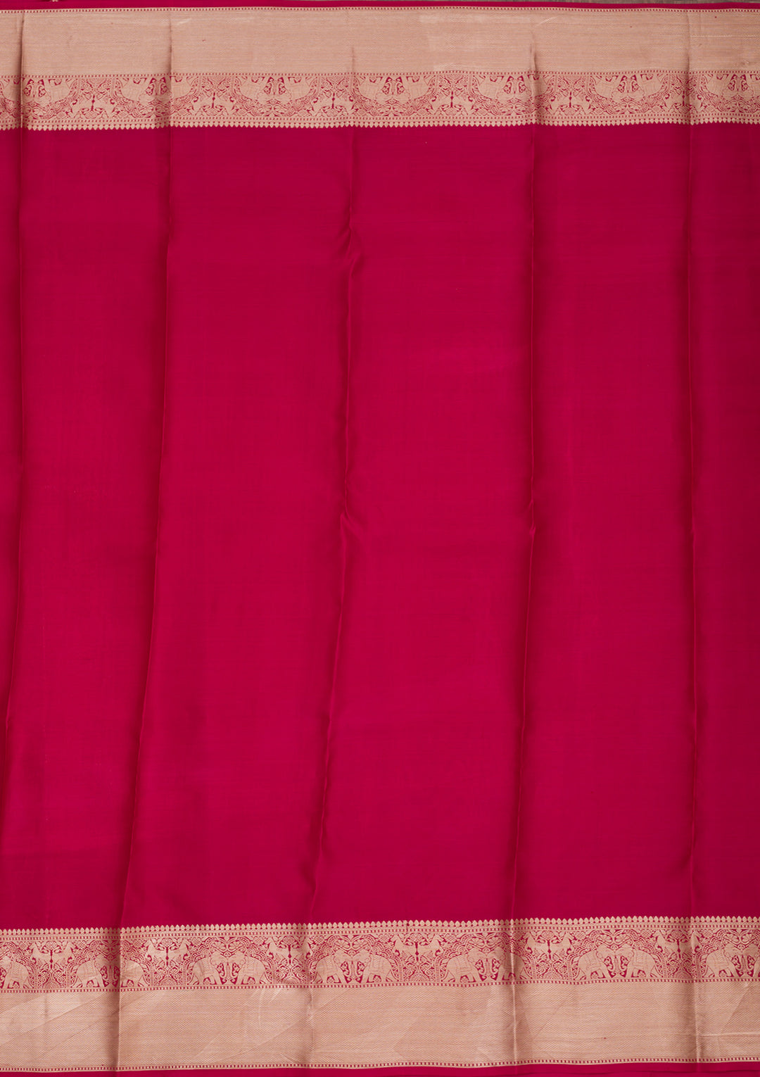 Rani Pink Zariwork Pure Silk Saree