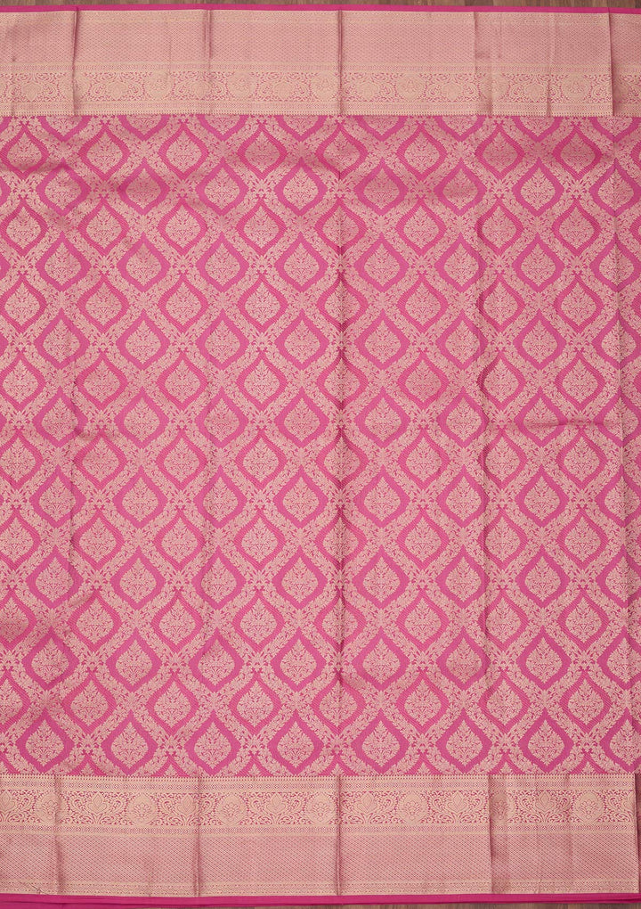 Pink Zariwork (Gold) Pure Silk Silk_Saree