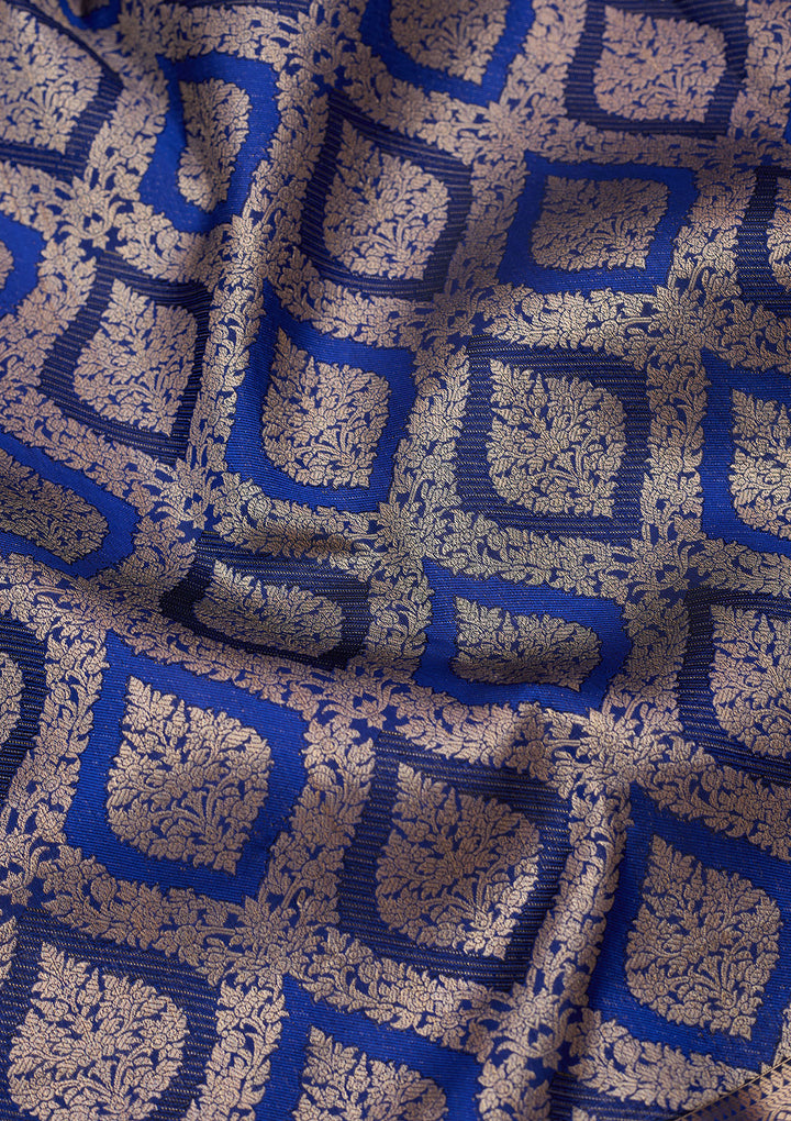 Royal Blue Zariwork (Gold) Pure Silk Silk_Saree