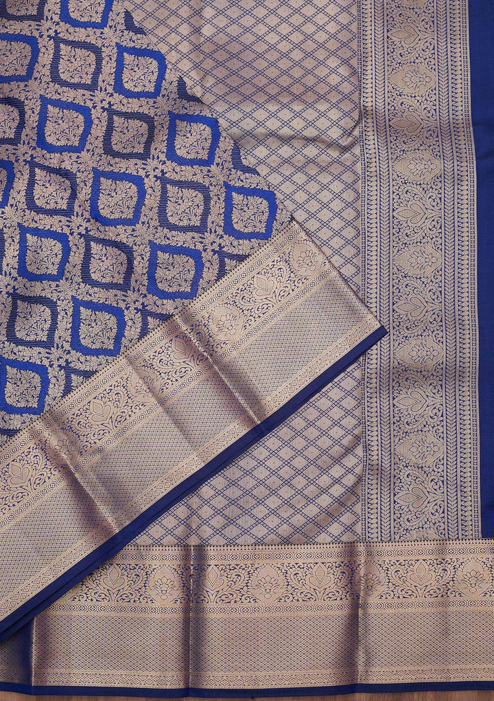 Royal Blue Zariwork (Gold) Pure Silk Silk_Saree